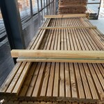 Ca. 84x Douglas Design- Triple- Deens profiel, 22x142mm, lengte 300cm
